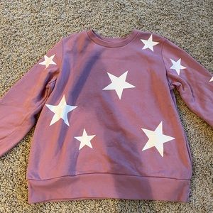 cute mauve crew neck with stars